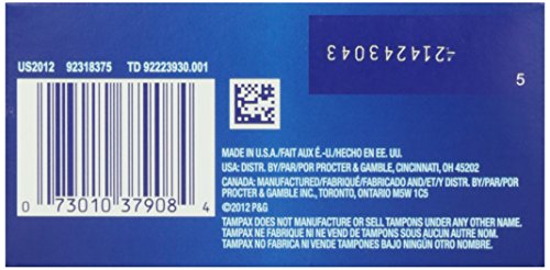 Tampax Pearl Plastic, Super Absorbency, Unscented Tampons, 18 Count