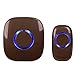 SadoTech Wireless Doorbells for Home, Apartments, Businesses, Classrooms, etc. - 1 Door Bell Ringer & 1 Plug-In Chime Receiver, Battery Operated, Easy-to-Use, Wireless Doorbell w/LED Flash, Brown