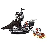 Marian Pirate Ship Blocks Toy - Building Brick Toys for Kids, 225 PCS, The Dark World Theme