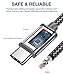 USB Type C Cable 3A Fast Charging, JSAUX USB C Cable[2-Pack 6.6Ft] USB-A to USB-C Charge Nylon Braided Cord Compatible with Samsung Galaxy S20 S10 S9 S8,Note 10 9 8, LG,USB C Charger and More-Grey