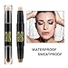 Boobeen Contour and Highlighters Stick - Double-end Makeup Concealer Contouring Sticks Cream and Highlighter Stick - Bronzer - Face Highlighters