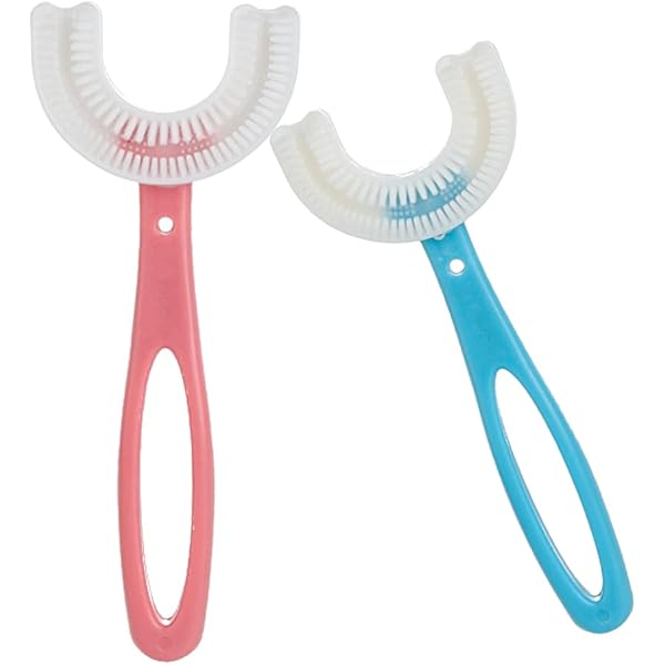 Amazon.com : U Shaped Toothbrush Kids,2 Pack U Shaped Toothbrush Kids,Kids u -Shaped Toothbrush Age 2-6,Food Grade Soft Silicone Brush Head ,360 Whole  Mouth Toothbrush for Toddlers and Children (S(Ages 2-6)) : Health