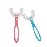 claiol 2 PCS U-Shaped Kids Toothbrush, Soft Manual