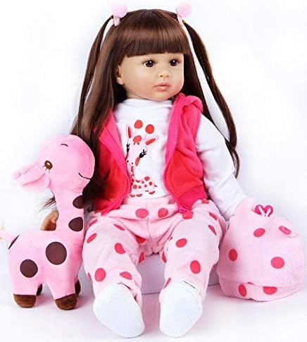 ZIYIUI Reborn Dolls Toddler 24 inch 60cm Realistic Baby Dolls Soft Silicone Vinyl Weighted Cloth Body Lifelike Reborn Babies Girls - Image 3