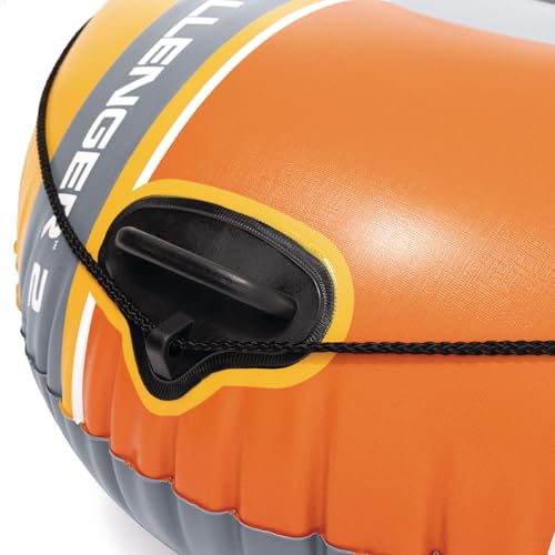 Barca Hinchable, Modelo Challenger 2, Mide 236x114x41 cm, Máx. 200 kg, para Dos Personas, Incluye remos, Bomba de inflado Manual, Parche reparación, 3 cámaras de Aire (66312)