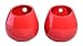 JustNile Set of 2 Ceramic Red Oval Wall Mounted Planters, 3.9 Inch Tall