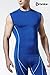 Tesla TM-R15-BLSZ_Medium Men's R Neck Sleeveless Muscle Tank Dry Compression Baselayer R15