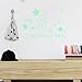 Homics Nursery Wall Decals Luminous Words Sticker At Night - WE LOVE YOU TO THE MOON AND BACK - Words Glow In The Dark with Stars Around