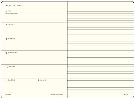 Agenda y cuaderno de notas 2020, tapa dura de bolsillo (A6 ...