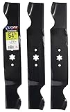MaxPower 561541B 3-Blade Set for 54" Cut MTD, Cub Cadet, Troy-Bilt Replaces 742-0677A, 742-0677B, 7420677, 942-0677, 942-0677A, 9420677B