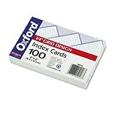 Grid Index Cards, 4 x 6, White, 100 per Pack