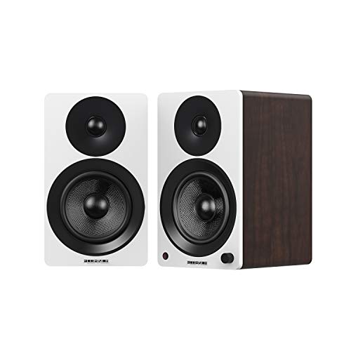 Fluance-Ai40WW-Powered-Two-Way-5-20-Bookshelf-Speakers-with-70W-Class-D-Amplifier-for-Turntable-PC-HDTV-Bluetooth-aptX-Wireless-Music-Streaming-White-Walnut