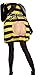 Forum Novelties Men's Honey Mooners Bee Costume, Black/Yellow, One Size