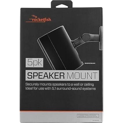 Rocketfish 5 Pack Black Tilting Wall Mounts For Most Small