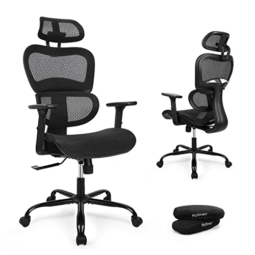 Rottnen ErgoRo Ergonomic Office ChairRolling Desk Chair with 3D
