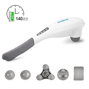 White stick massager with gray handle