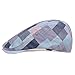 ZLSLZ Men's Unisex Newsboy Hat Cotton Flat Plaid Ivy Irish Cabbie Caps (228Blue)