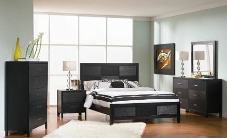 Amazon Com Coaster Home Furnishings Co Grove 2 Drawer Nightstand Black Furniture Decor