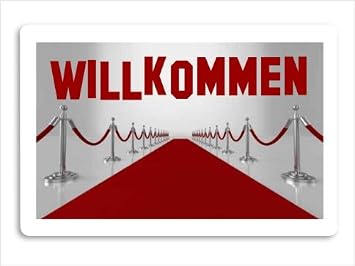 Fussmatte Bedruckt Motiv Willkommen Roter Teppich Amazon De