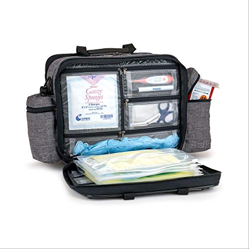 Hopkins Medical Products Antimicrobial EZ-View Medical Bag for Nurses, Home Heathcare and Medical Professionals