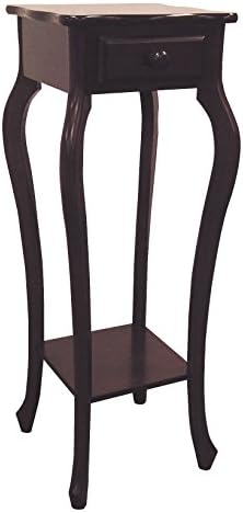 Mod Casual Plant Stand/Telephone Table with Single Drawer in Cherry