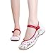 AvaCostume Embroidery Womens Classics Flats Rubber Sole Casual Shoes, White2 37