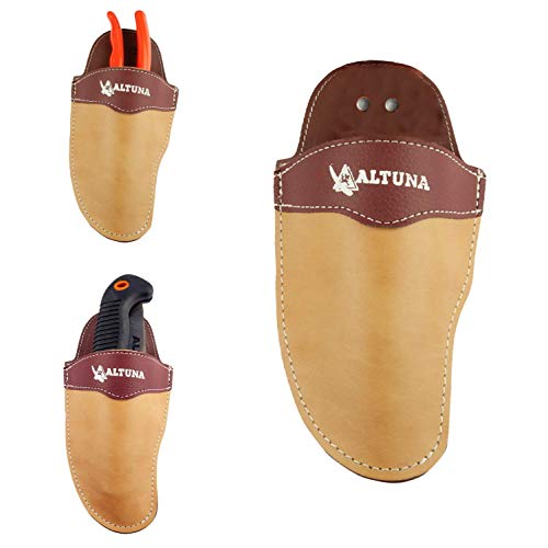 Altuna’s Tools Garden Pruner Sheath. Leather Tool Protective Case Cover. Suitable for Gardening Pruning Shears Scissor. Beige and Brown