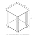 Furinno Simplistic Set of 2 End Table, Columbia Walnut/Black