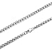 MOWOM Silver Color Cuban Link Chain Necklace Water Resistant Mens Stainless Steel Necklace For Women Men Thin Wheat Necklace Chain With Gift Bag (4mm Wide, 24 Inches Long)