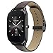 ASUS ZenWatch 2 Smartwatch 1.63in Stainless Steel - Gunmetal/Brown Leather Band (Renewed)