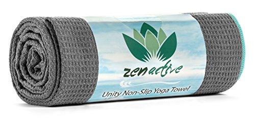 Zen Active Non Slip Yoga Towel - Eco Friendly, Custom NonSlip Hot Yoga Towel is Ultra Absorbent - Ideal for Hot Yoga - Extreme Durability, Backed By A Lifetime Guarantee - Love It Or It's Free!