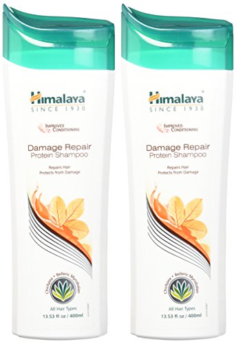 Himalaya Damage Repair Protein Shampoo with Chickpea and Almond for Dry, Frizzy and Damaged Hair, 13.53 oz, 400 ml (2 Pack)