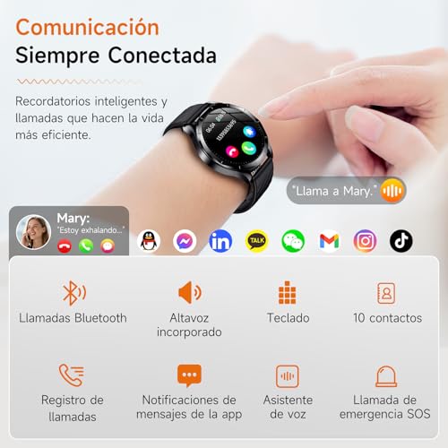 2026 ECG Men's Smart Watch with HRV/BMI/Blood Pressure, 1.43 Inch AMOLED Smartwatch with 24H Blood Pressure Heart Rate Monitor SpO2 Body Temperature Sleep Monitor Activity Bracelet, Android iOS