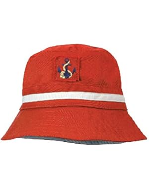 Boy Sailor Double-Sided Cotton Sun Hat w/ Anchor, 12-18 Months