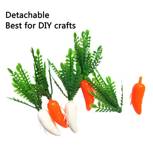 Fatpig Artificial Vegetables Realistic for Decor,Simulation Carrots for Decorations,Mini Carrots for Crafts 100pcs