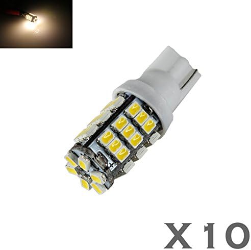 10X T10/921/194 RV Camper Trailer 12V LED Interior Light Bulbs 42 SMD Warm White