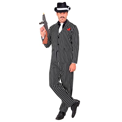 W WIDMANN MILANO Party Fashion - Kostüm Gangster, Nadelstreifen Anzug, Verbrecher, Mafia Boss, Faschingskostüme