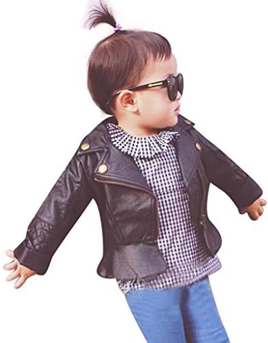 Baby Coat Jacket , Kid Baby Fashion Leather Jacket Zipper Hooded Coats Outwear Coat