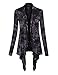 LL WSK1072 Womens Off-Duty Open Front Tie Dye Cardigan XXXL Black