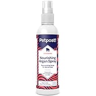 Petpost | Waterless Argan Shampoo Spray for Dogs with Sensitive Skin - Naturally Nourishing Coat Cleaner & Deodorizer for Healthier, Shinier Fur - Rinse Free Formula (8 oz.)