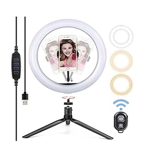 10 Inch Ring Light met standaard – LED Camera selfie Light Ring for Phone Tripod en Phone Holder for video Fotografie