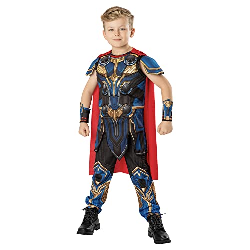 Rubies Official Marvel Thor: Love and Thunder Thor Deluxe Child Costume, Kids Fancy Dress, Age 5-6 years Halloween Halloween