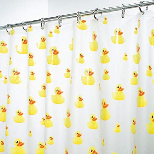 Idesign Peva Plastic Ducks Shower Curtain Pvc Free Waterproof