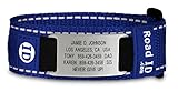 Road ID Bracelet - the Wrist ID Sport - Stainless Nylon - Identification Bracelet, ID Wristband, Child ID, and Sport ID (Blue)