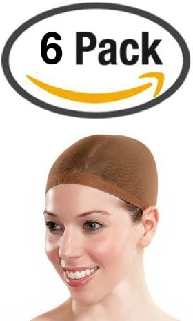 ASX Design Wig Caps - Brown (6 Pack)