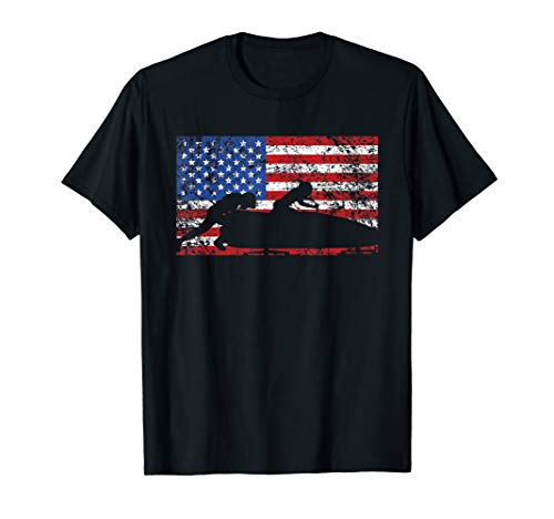 American Flag Bobsledding T-Shirt, USA Gift, Bobsled Team