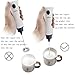 KUWAN Electric Milk Frother Rechargeable Handheld Wand Coffee Mixer for Latte Hot Milk Eggbeater with Charging Cable