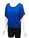 LL WT742 Womens Boat Neck Short Sleeve Dolman Drape Top XXXXL Cobalt_Blue