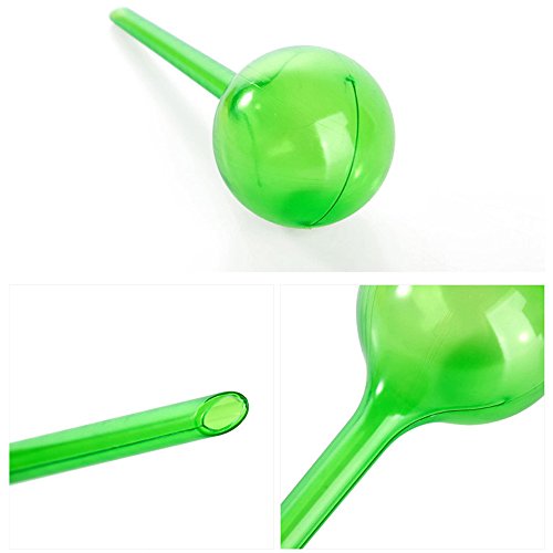 Giveme5 Pack of 3 Aqua Globes Small Plant Flower Automatic Self Watering PVC Bulbs Ball Garden Waterer Device Set (Transparent)