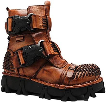 ライダースブーツ エンジニア メンズ マーティンブーツ 革靴 ミリタリー 大きいサイズ バックル ハイカット 厚底 バイクブーツ おしゃれ 耐磨耗 ショートブーツ 裏起毛 男女兼用 パンク系 防滑 黒茶